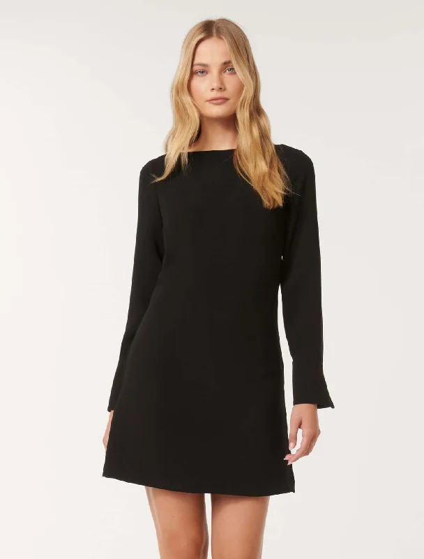 Colette Boat Neck Shift Mini Dress Trendy Floral Mini Dress