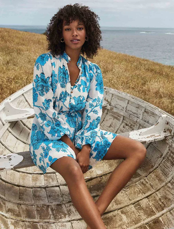 Henrietta Button Up Mini Dress Stylish Ruffle Mini Dress