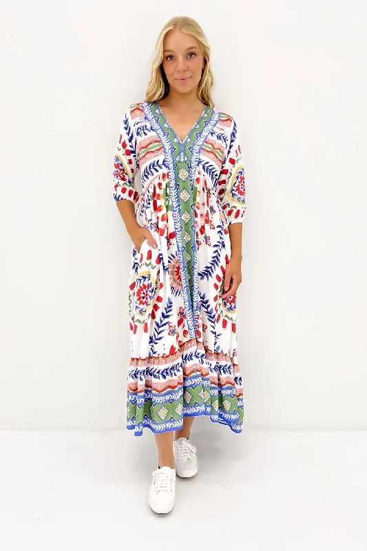 Jed Midi Dress Baja Stylish Cold Shoulder Midi Dress