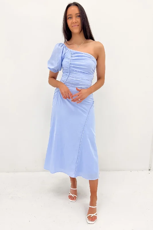 Kassidy Midi Dress Blue Stylish Striped Midi Dress