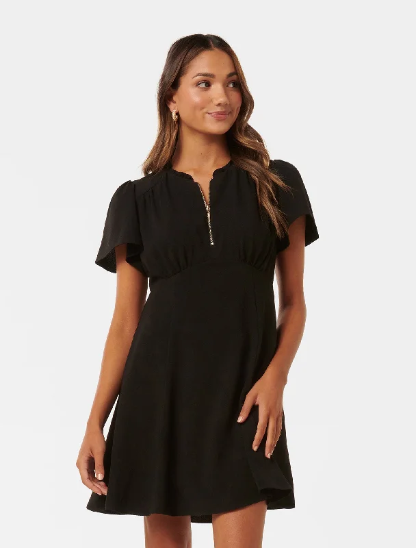 Kerrie Petite Ring Puller Mini Dress Classic Floral Mini Dress