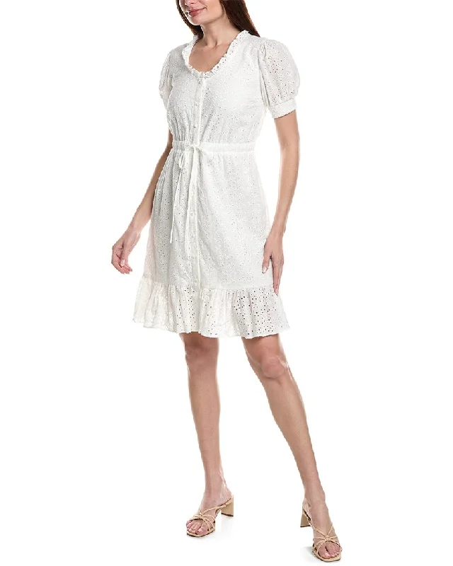 Nanette Nanette Lepore Mila Eyelet Mini Dress Trendy Denim Mini Dress