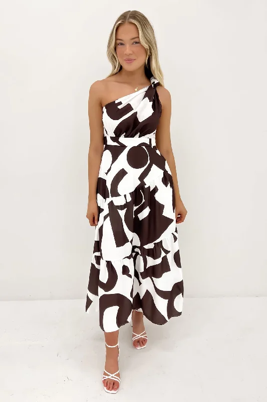 Penn Midi Dress White Chocolate Comfortable Casual Midi Dress