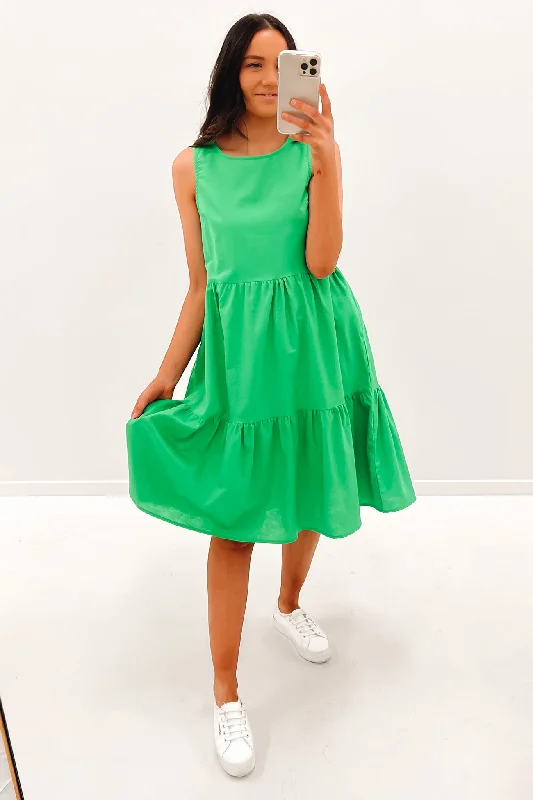 Peyton Midi Dress Green Comfortable Floral Print Midi Dress
