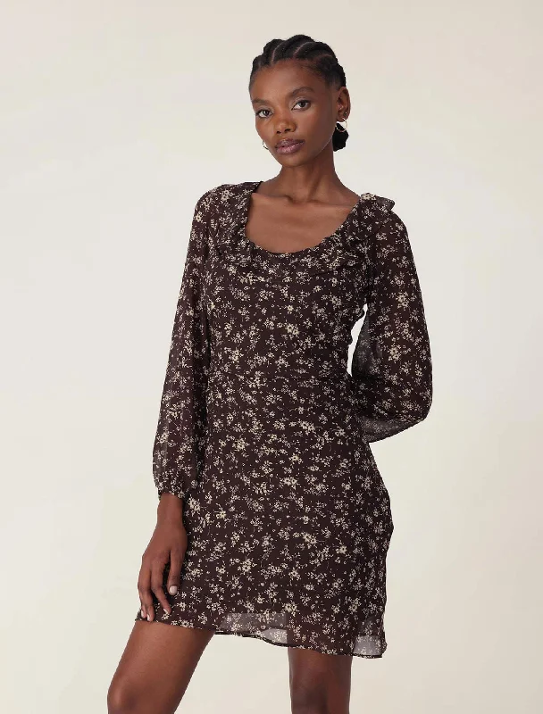 Robyn Long Sleeve Mini Dress Cozy Knitted Mini Dress