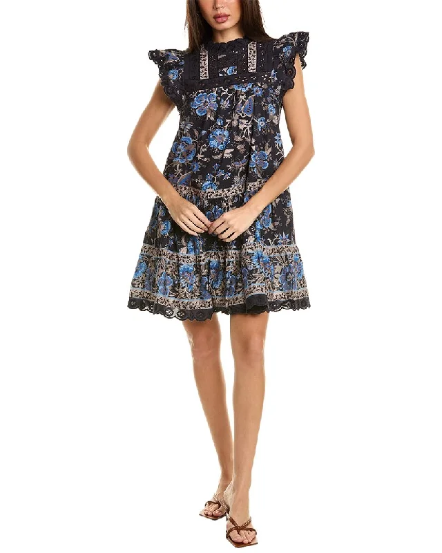 SEA NY Tess Print Tunic Mini Dress Fashionable Party Mini Dress