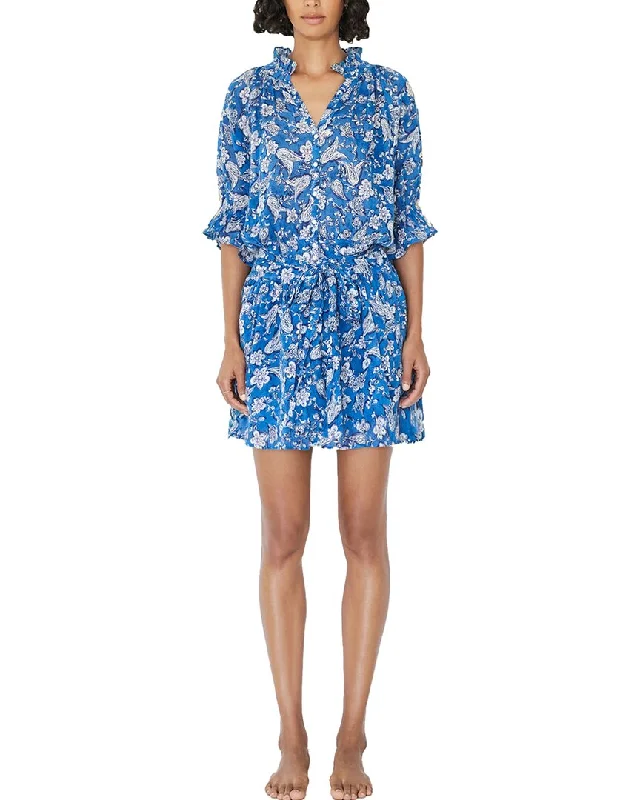 SUNDRY Tie Mini Dress Modern Satin Mini Dress