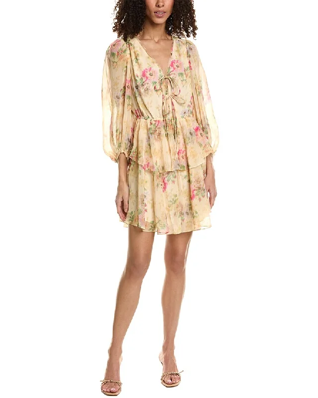 Ted Baker Printed Tie-Front Mini Dress Fashionable Denim Mini Dress