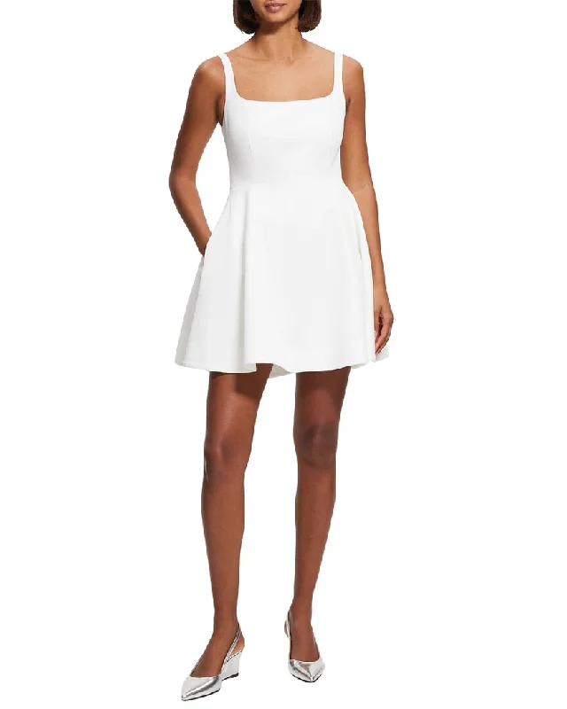 Theory Flare Mini Dress Comfortable Linen Mini Dress