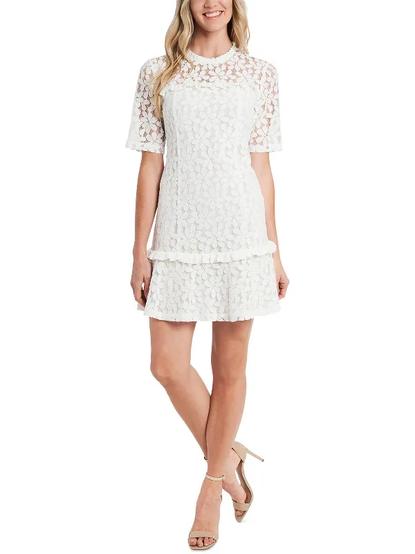 Womens Party Short Mini Dress Chic Pleated Mini Dress