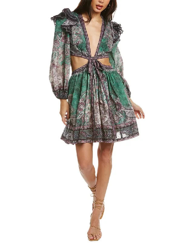 Zimmermann Anneke Ruffle Mini Dress Comfortable Shift Mini Dress