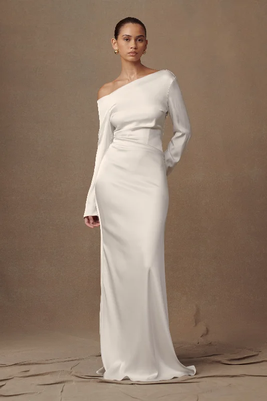 Avery Long Sleeve Maxi Dress - Ivory Comfortable Casual Maxi Dress