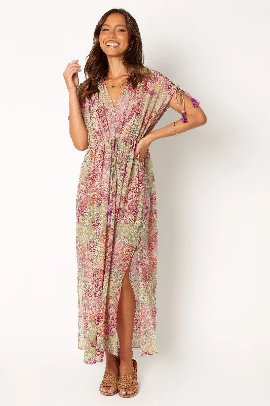 Cyril Maxi Dress - Iris Oasis Comfortable Flowy Maxi Dress