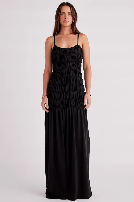 INGRID MAXI DRESS Trendy Button Front Maxi Dress