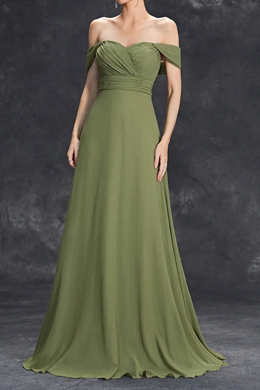 Off Shoulder Maxi Dress Comfortable Maxi Dress with Sleeves