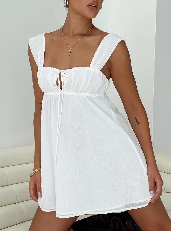 Mooney Mini Dress White