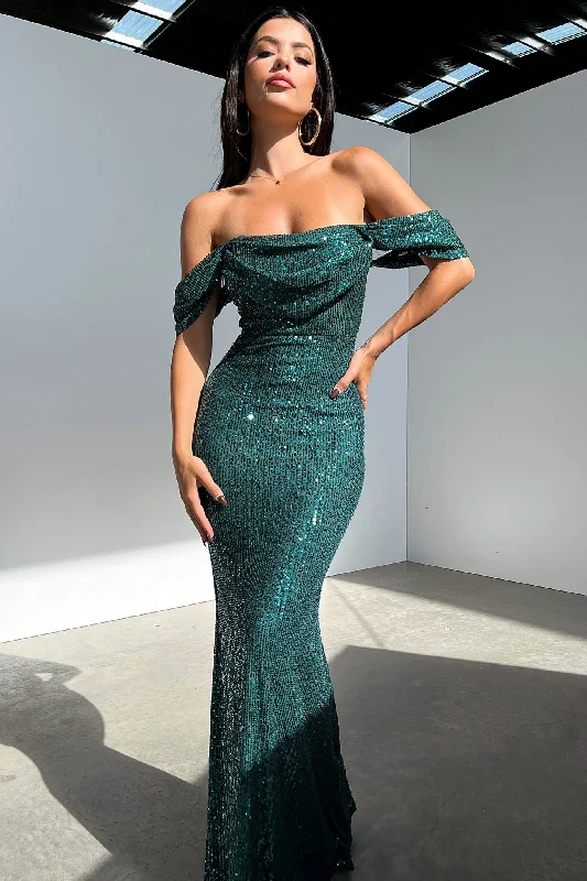 Nara Maxi Dress - Emerald Classic Black Maxi Dress