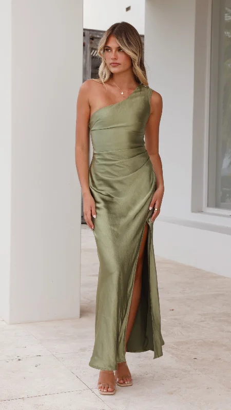 Victoria Maxi Dress - Olive Fashionable Sleeveless Maxi Dress