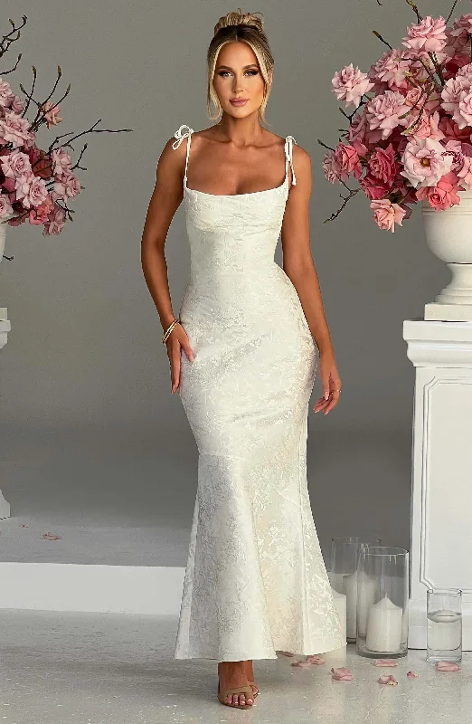 Whitney Maxi Dress - Ivory Elegant Sleeveless Maxi Dress