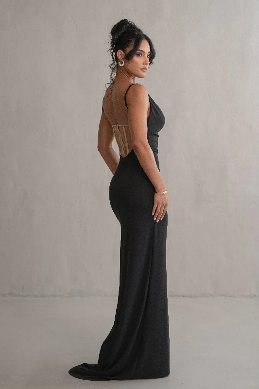 Black Until Forever Maxi Dress