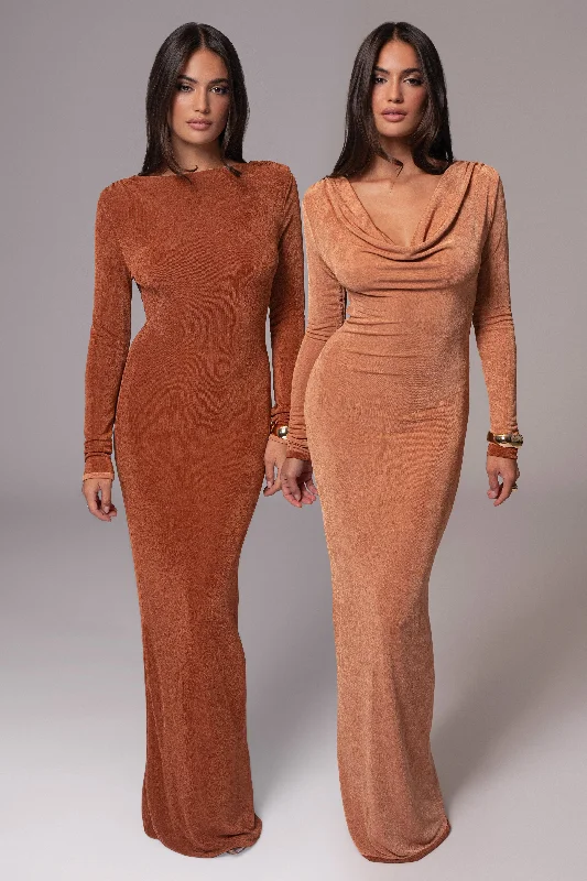 Bronze/Sienna Ashton Reversible Maxi Dress