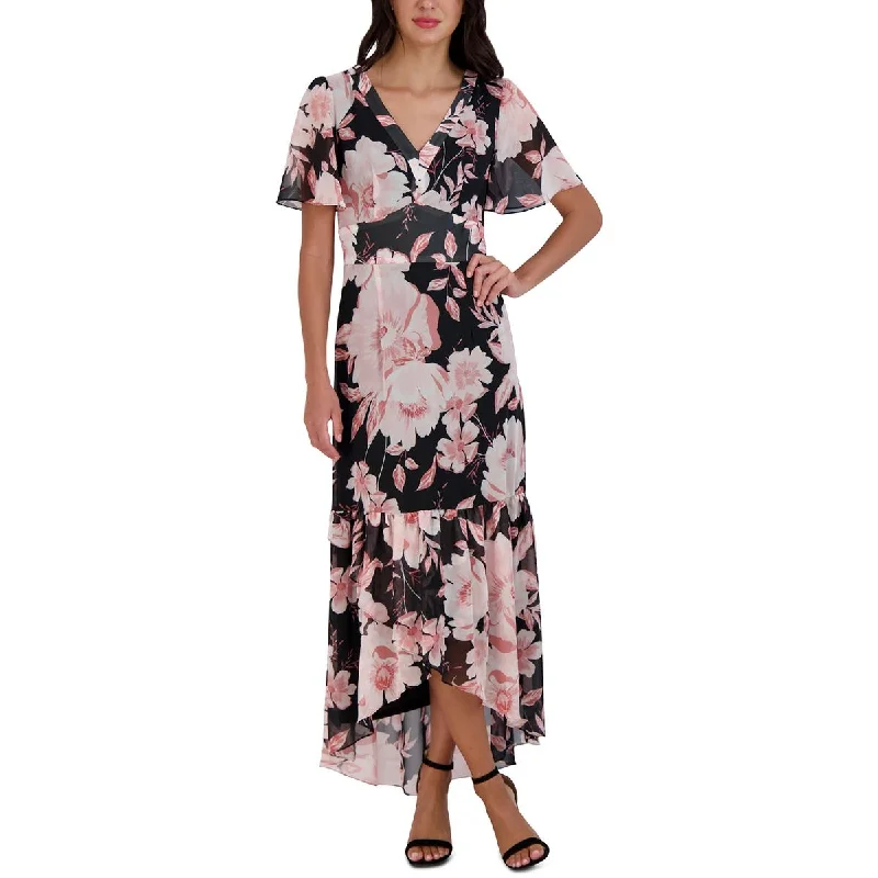 Julia Jordan Womens Tie Back Long Maxi Dress