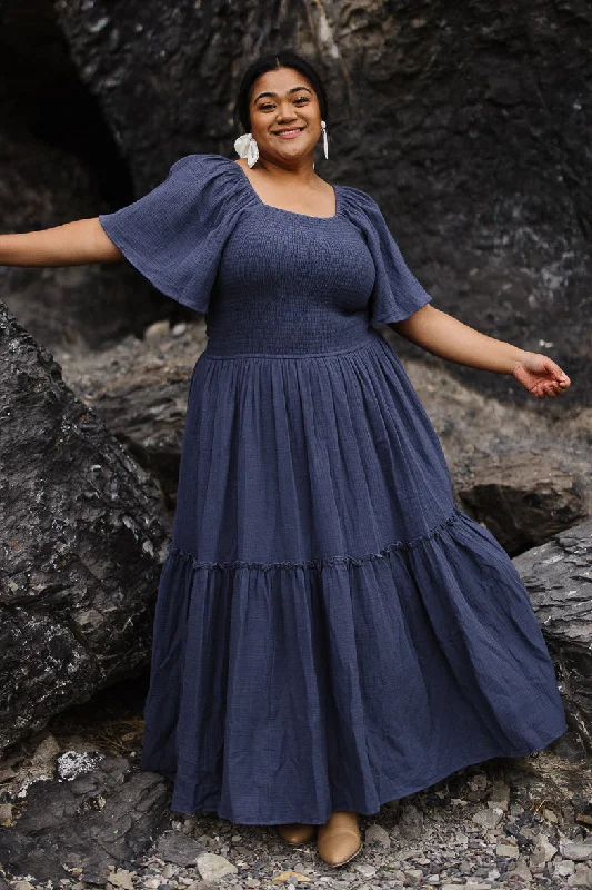 Lennon Maxi Dress in Dusty Blue