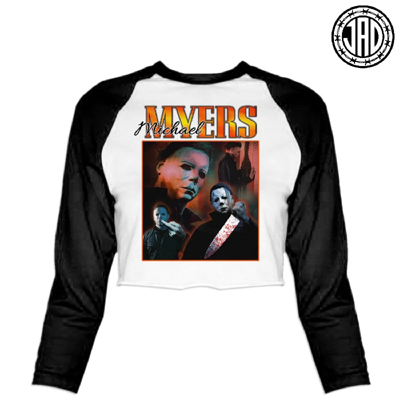 90's Mike - Women's Cropped Baseball Tee