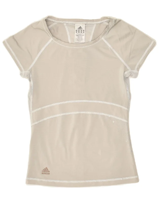ADIDAS Womens T-Shirt Top UK 14 Medium Grey Nylon Lace Blend Ribbed Blend Corduroy Blend ADIDAS Womens T-Shirt Top UK 14 Medium Grey Nylon Lace Blend Ribbed Blend Corduroy Blend