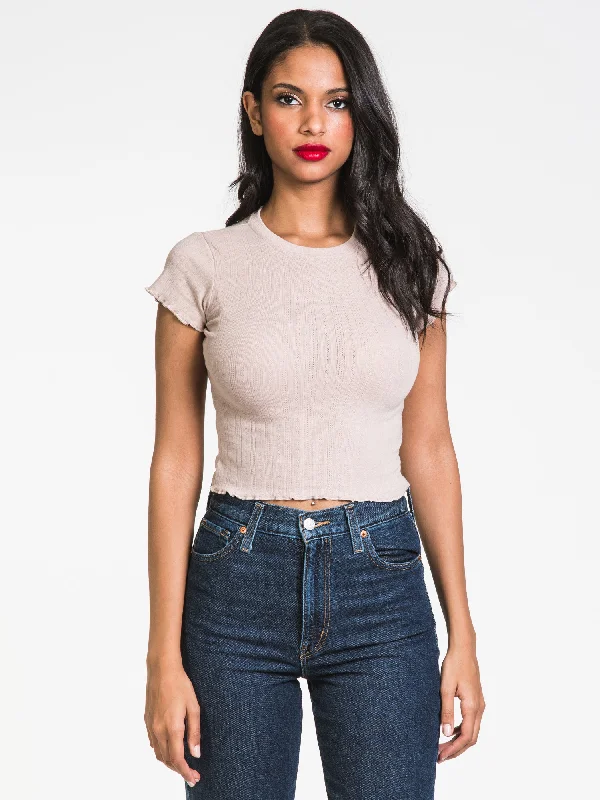 HARLOW AVA POINTELLE TEE - CLEARANCE Machine Wash Dry Clean Hand Wash