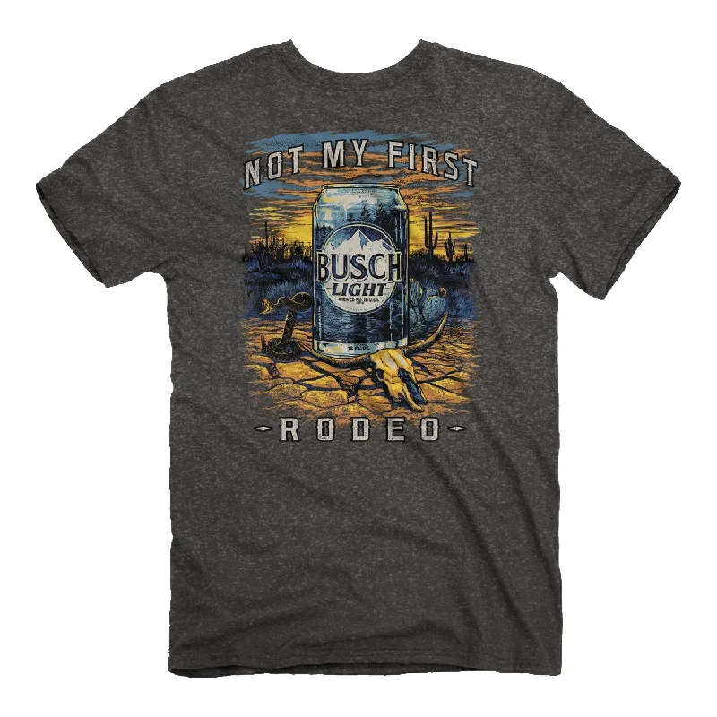 Busch Light - Desert Beer Can T-Shirt Striped Floral Plaid