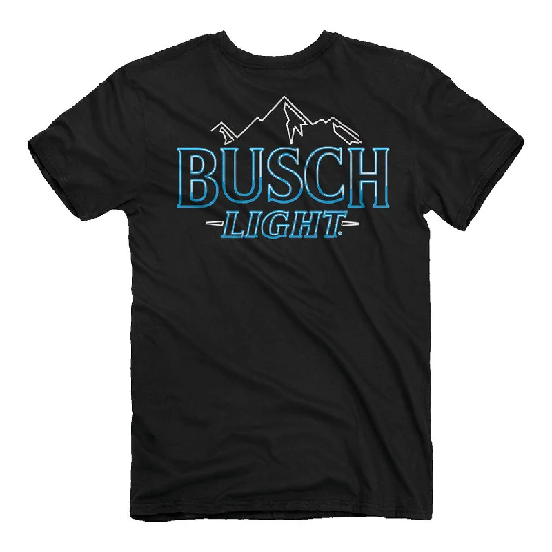 Busch Light - Neon Logo T-Shirt Zippered Front Buttoned Front Snap Front