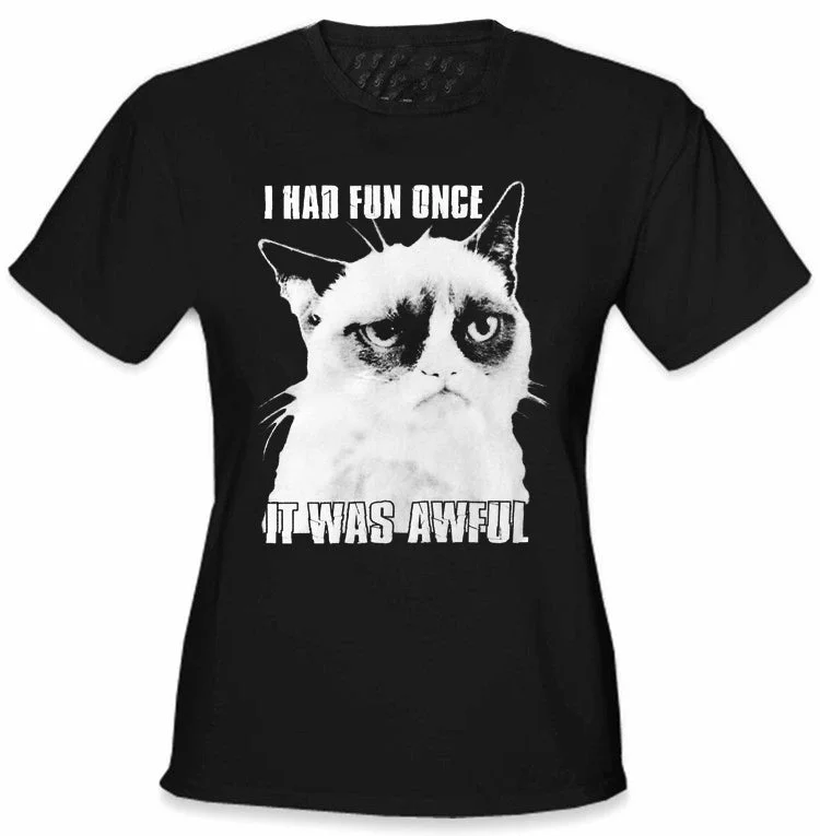 Cat Girl's T-Shirt Layered Multi-layer Single Layer