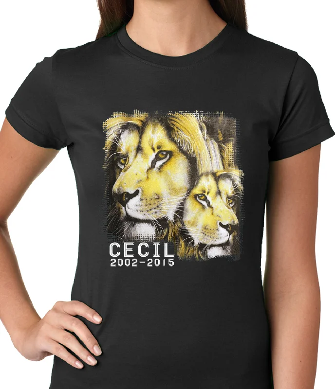 Cecil The Lion Tribute Shirt Ladies T-shirt Front Pockets Side Pockets Patch Pockets Cecil The Lion Tribute Shirt Ladies T-shirt Front Pockets Side Pockets Patch Pockets