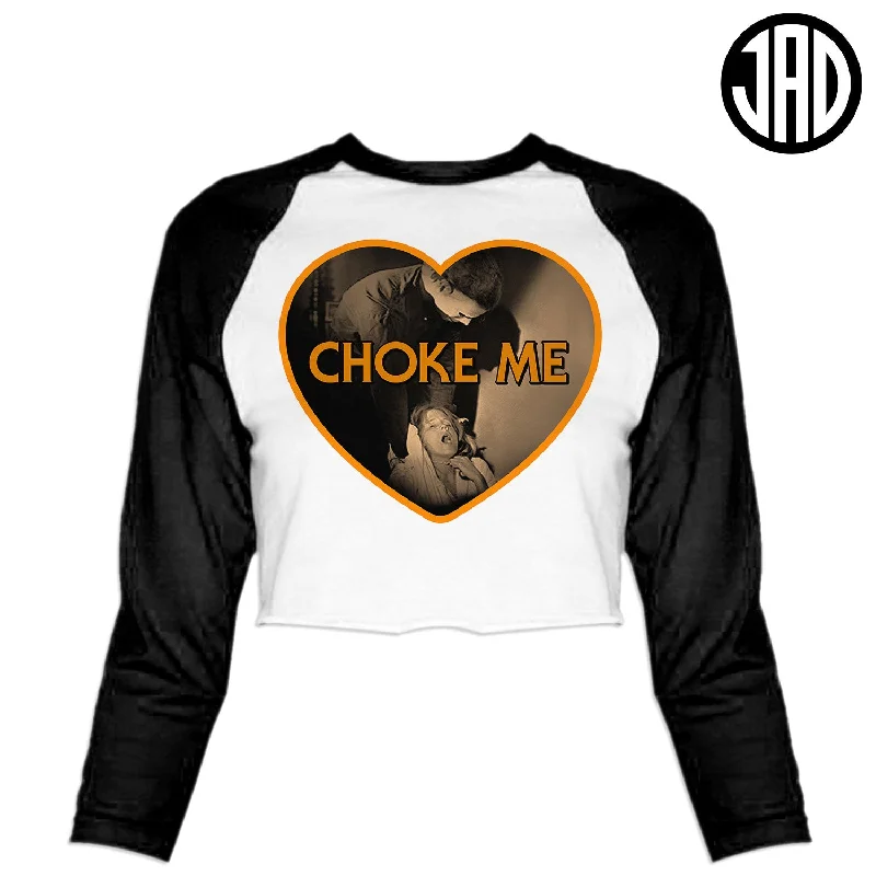 Choke Me Mike 2 - Women's Cropped Baseball Tee