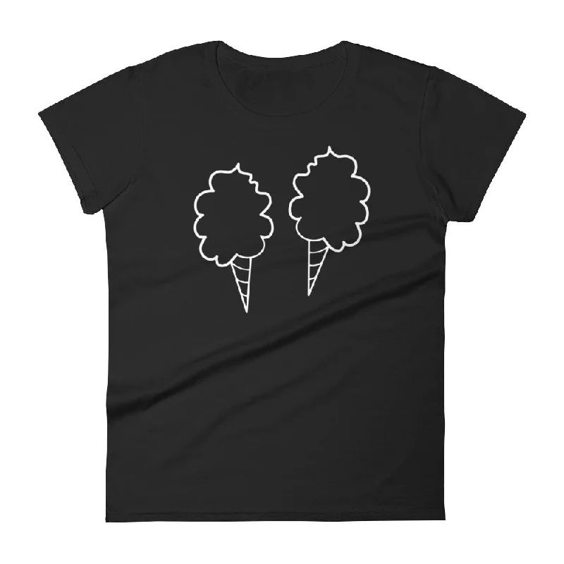 Cotton Candy: Black Ladies T-Shirt