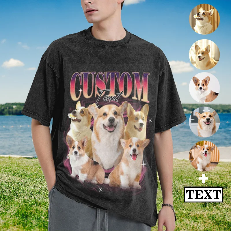 Custom Pet Photo & Text Bootleg Shirt 90s Vintage Oversized Unisex T-shirt Terry Blend Velvet Blend Canvas Blend Custom Pet Photo & Text Bootleg Shirt 90s Vintage Oversized Unisex T-shirt Terry Blend Velvet Blend Canvas Blend