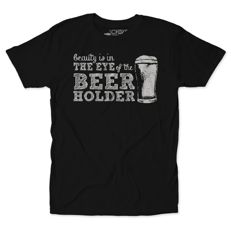 Eye Of The Beer Holder Unisex Tee Solid Color Striped Floral