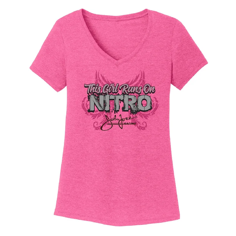 Ladies Runs On Nitro T-Shirt Knit Fabric Woven Fabric Fleece Fabric