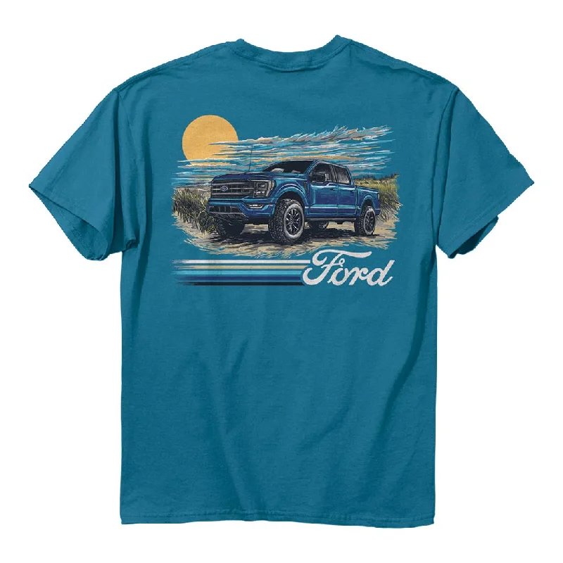 Ford - F-150 Tremor Beach Truck T-Shirt Front Pockets Side Pockets Patch Pockets