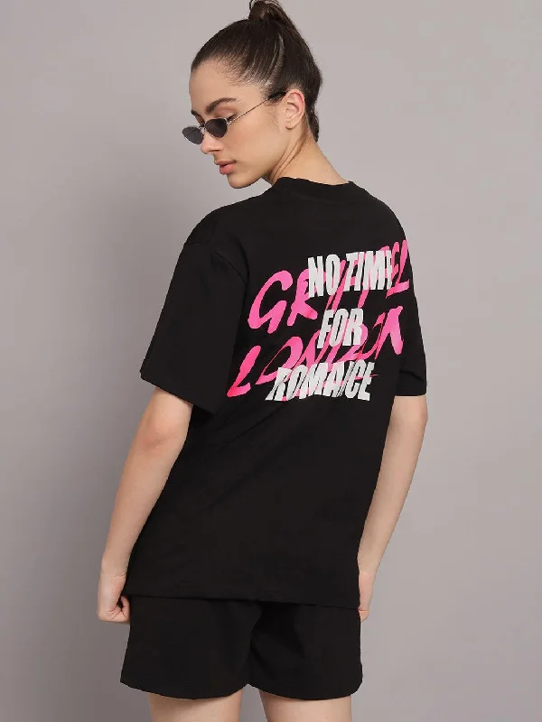 No Time For Romance Oversized T-shirt Handmade Hand-knitted Hand-woven