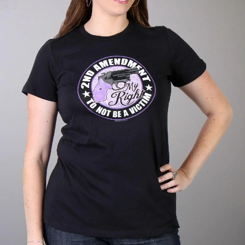 Hot Leathers Women's  2Nd Amendment My Right To Not Be A Victim Tee