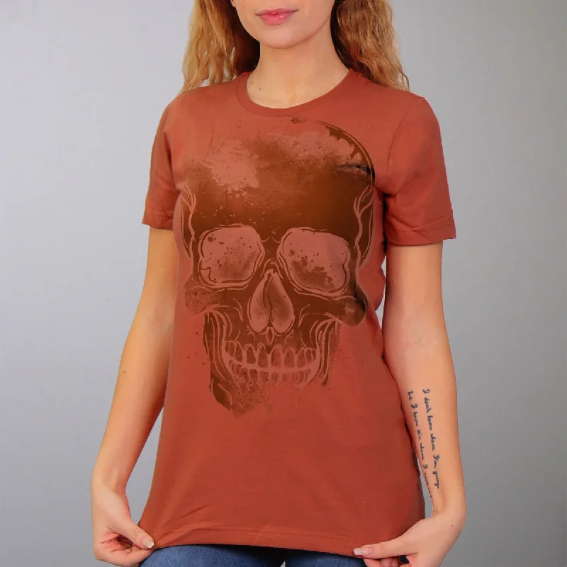 Hot Leathers Women's Splatter Skull T-Shirt