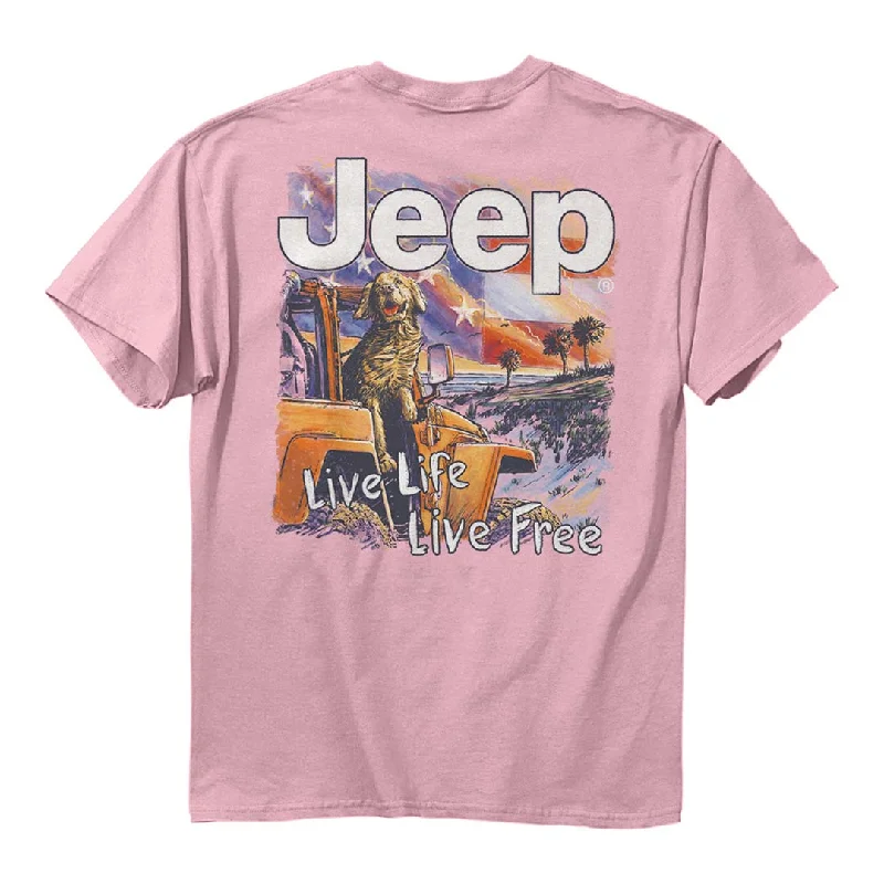 Jeep - Life T-Shirt Fleece Fabric Down Fabric Feather Fabric