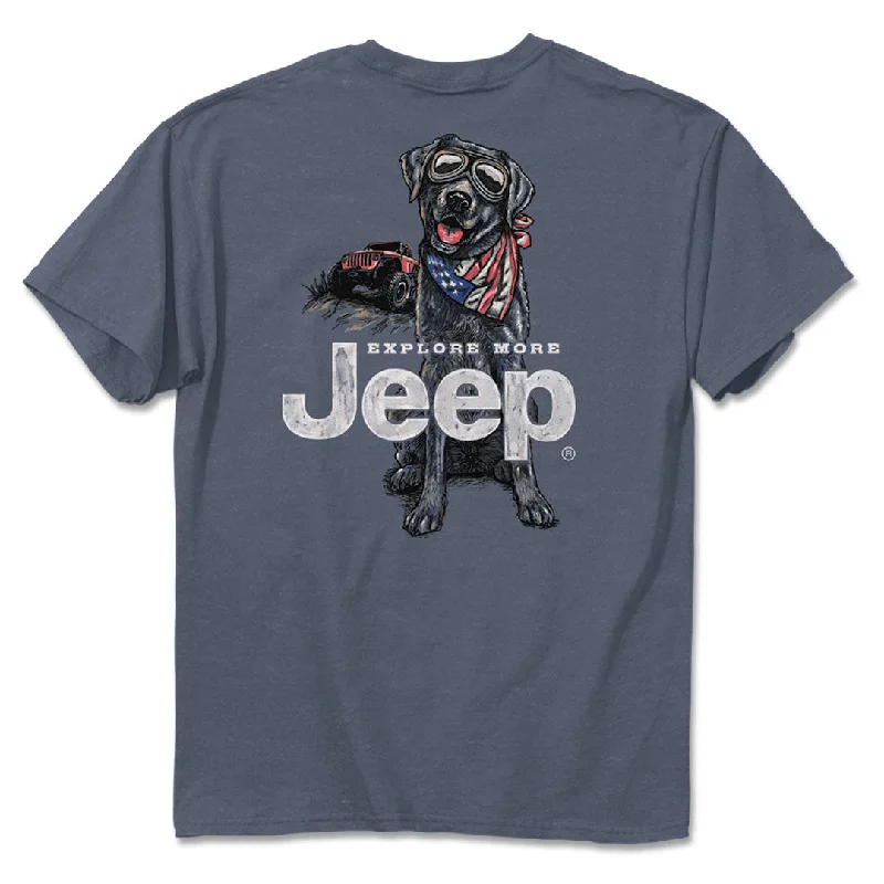 Jeep - USA Dog T-Shirt Polka Dot Checkered Tartan