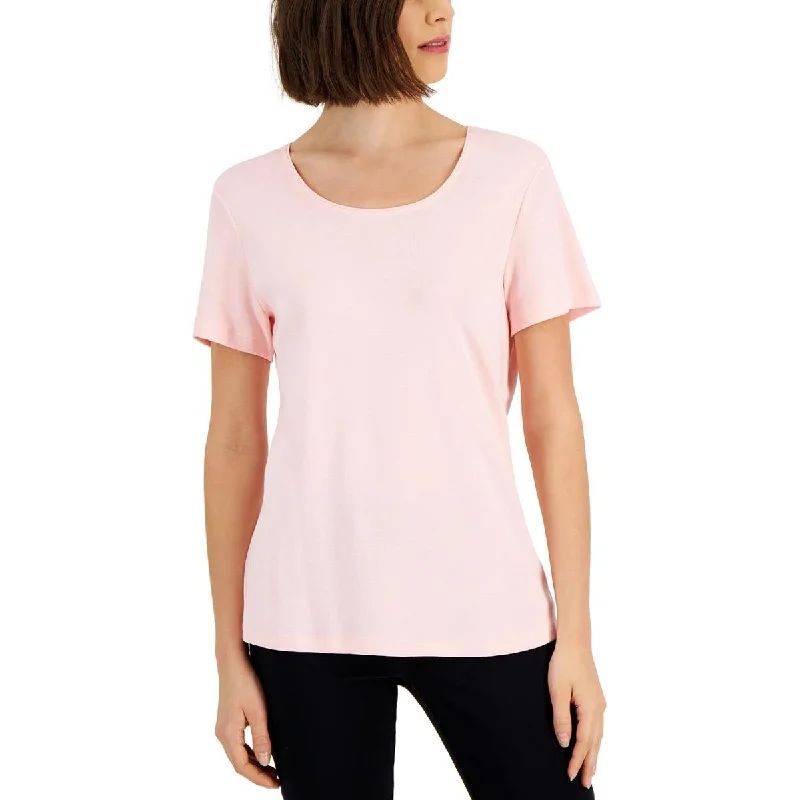Karen Scott Womens Cotton Tee T-Shirt Modern Contemporary Chic