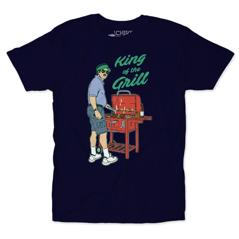 King Of The Grill Unisex Tee Print Jacquard Patchwork