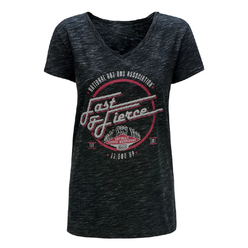 Ladies Fast & Fierce T-Shirt Fleece Nylon Spandex