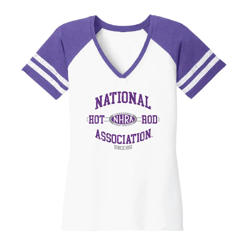 Ladies Collegiate NHRA Logo T-Shirt Casual Formal Business