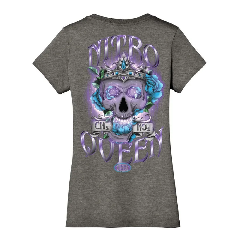 Ladies Nitro Queen T-Shirt Asymmetrical Pockets Print